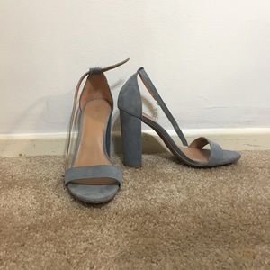 Dusty Blue Block Heels